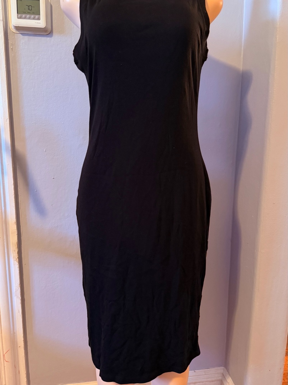 Karl Lagerfeld Black Sleeveless Sheath Dress